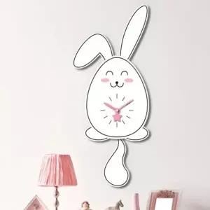 무소음 벽시계 토끼 꼬리스윙 추벽시계 (KYR-WFGXFON)