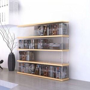 CD장식장 진열대 시디장 정리함 탁상 슬림 스냅온 CD 60x72x39cm 레코드판 앨범