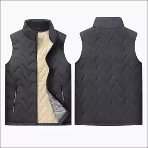 겨울 웰론 플리스 남자 인조양털 안감 누빔 조끼 패딩조끼