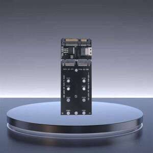 M.2 NVME SSD 변환기용 to SATA 변환 어댑터 SFF-8654 22핀 확장 카드 메인보드용 2 in 1 콤보