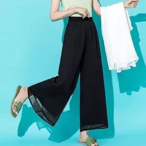 고품질 밴딩 여자바지 쉬폰 츄리닝 여성트레이닝 통바지 여름 (WFKBX85)