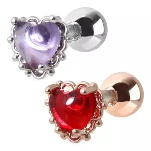 [미니아트]하트 피치 써지컬 스틸 패션 피어싱 2종 택1