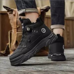 남성 겨울 기모운동화 다이얼끈 워커 스니커즈 2색