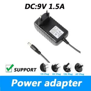 DC 9V 1.5A 전원 어댑터 AC 100-240V 케이블 영국 플러그 AU 5.5x2.1MM 공급 장치