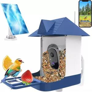 10000종 이상의 야생 조류 종을 식별하고 선명한 영상을 제공하는 영구 AI가 탑재된 카메라 야외용 태양열