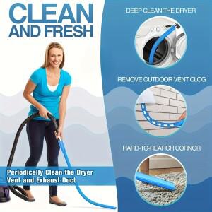 [호환품]1개 건조기 배출구 청소 키트: 보풀 제거용 범용 진공 호스 부착물  청소기 깊은 브러시