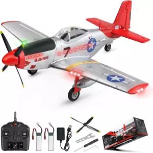 CKYSCHN WLtoys XK A280 RC 비행기 P51 무스탕 4채널 (라이트 포함) 6G/3D 브러시리스 2.4G 무선 조종 취미
