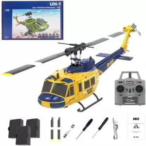 Actualia 1/48 RC 헬리콥터 ERA C032 UH-1 휴이 2.4G 6채널 자이로 안정화 무선 조종 항공기 고도 유지 및