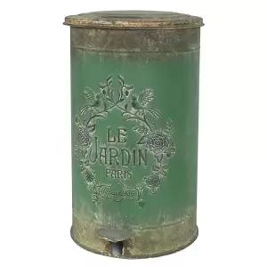 뚜껑 조킨트릭스 레트로 야외 쓰레기통 17L45갤런 페달 주방 터치리스 욕실 공원 정원 장식