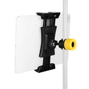 [미국배송] 마이크 음악 스탠드용 미스터파워 태블릿/폰 마운트 홀더 화면 크기 4.7인치에서 11인치까지 장치 장착 아이폰호환 호환 아이패드호환 프로 에어 미니 삼성호환 호환