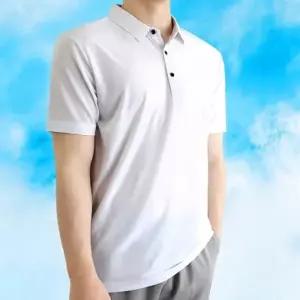 남자 봄 여름 단추 카라티 브이넥 무지 베이직 면티 반팔 카라 티셔츠