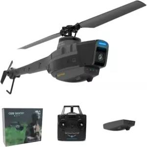 헬릭스선 2.4G RC 4CH 플로우 헬리콥터 시뮬레이션 정찰 항공기 모델 공중 차량 군용 모델(RTF)