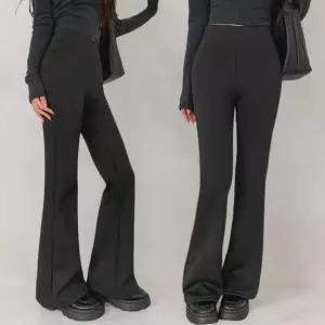 여성용 다크 보온 나팔 클래식 레깅스