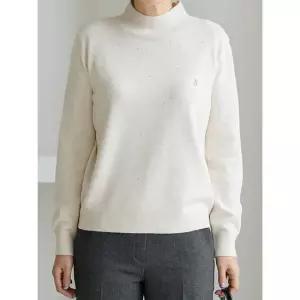 김여사 베어 포인트 반목 니트 골지 슬림핏 데일리 니트 5NT512401