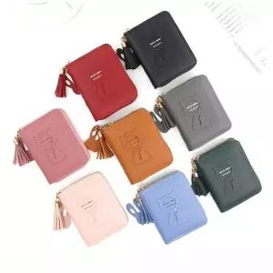 [하프클럽/]고양이 캐릭터지갑 학생 청소년 여성반지갑 동전지갑