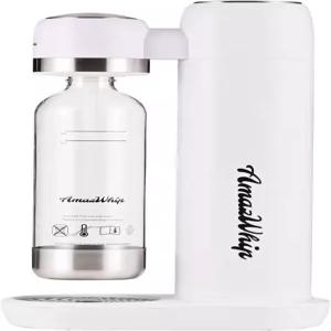 아마존위프 스파크 워터 메이커 1L 물병이 포함된 가정용 휴대용 버블 머신 수제 탄산용 CO2 소다 (화이트)