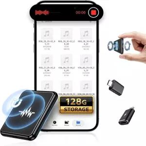 128G9800시간 음성 활성화 녹음기 재생 기능 양면 자기 AI 지능형 소음 감소 오디오 강의 및 회의 시