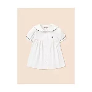 빈폴 키즈 여아 클래식 마린 시어서커 상하 세트 화이트 (BI5465G011) 305392