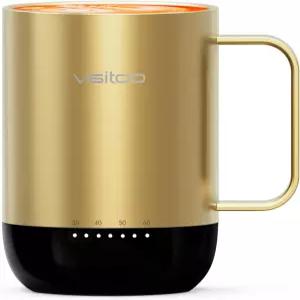 Vsitoo S3 Pro 14oz 스마트 셀프 히팅 커피 머그잔 자동 감지 AI가 포함된 가열 핸즈프리 120150°F로 제공
