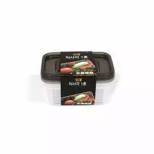 가정 업소용 소분용 밀폐용기 플라스틱 반찬통 직사각1호 3P
