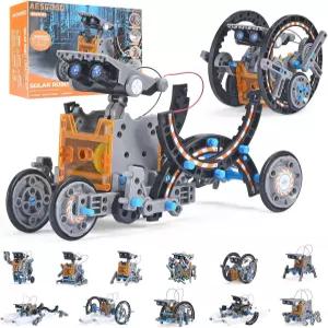 8세에서 12세 사이의 를 위한 12-in-1 태양광 로봇 키트 STEM 교육용 발전 장난감 선물 DIY 과학 건축 실험