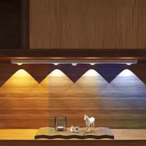 USB충전식 자석고정 LED센서라이트 6구 600mm 무드등 독서등 간접등 주방등 센서등 거실등