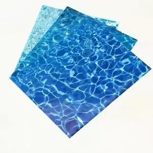 웜트리 6개 리플 워터 스티커 진주빛 스트림 시트 자체 접착 코팅 종이 디오라마 미니어처 레이크 리버