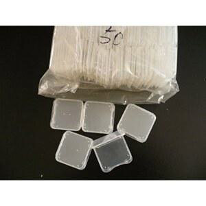 50팩 SD MMC / SDHC PRO DUO 메모리 카드 플라스틱 보관 보석 케이스 (메모리 미포함) (1 3/8인치 x 1 1/4인치)