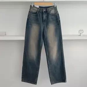 [다잇템] 여성 FW 진 워싱 캣브러쉬 넓은 H라인 팬츠