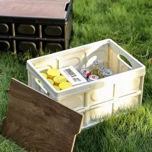 고품질 블랙폴딩박스 30L수납박스 캠핑접이식상자 블랙 수납함 (WFKDAQF)