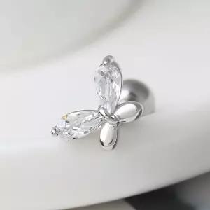 [라울스톤] 버터플라이 큐빅 나비 써지컬 스틸 패션 피어싱