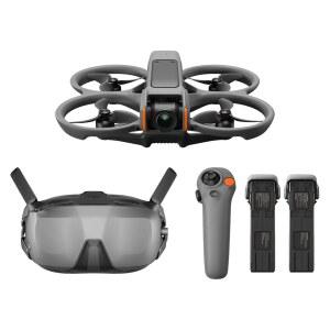DJI Avata 2 플라이 스마트 콤보(배터리 3개), 카메라 4K가 장착된 FPV 드론, 몰입감 넘치는 경험, 원 푸시 곡예사, 내장 프로펠러 가드, 155 FOV, 고글 N3 및 RC 모션 3가 드론