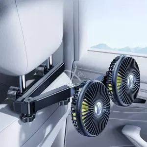 차량용 선풍기 듀얼팬 뒷자석 기본 소형 충전식 USB 거치형