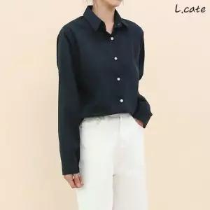 코튼 베이직 남방 색 파란 여성의류 무지 엘케 (WFKC1O2)