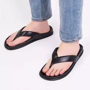 여성 남성 커플 더블 라텍스 깔창 조리 슬리퍼 블랙쪼리 (WFKCWIQ)