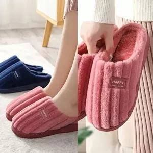 [엄지척]털슬리퍼 사무실 윈터 거실 푹신한 따뜻 여성 실내화
