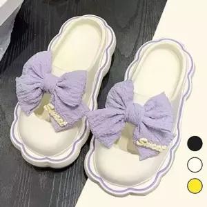 리본 슬리퍼 여성 실내 층간소음 쿠션 발편한 방 GWM