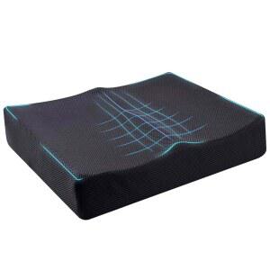 유웨 엑스트라 라지 시트 쿠션 - 메모리 폼 쿠션, 사무용 의자 인체공학적 의자, 카시트 시아티카 및 테일본