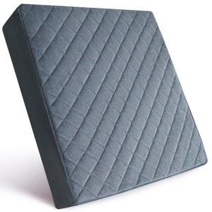 COMPANZA 회사 18x18x3 가정, 사무실, 자동차용 메모리 폼 시트 쿠션 - 방수층과 미끄럼 방지 베이스가 있는 워셔블 벨벳 커버 부스터 시아티카 및 허리 회색