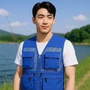 고품질 초경량 메쉬 레저 조끼 L 아웃도어 여름작업조끼 (WFKDVZA)