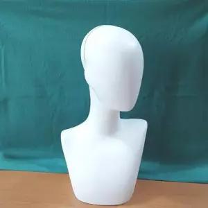 머리둘레 55cm 화이트 가발 모자 마네킨 디스플레이 모델 WFIMLYX