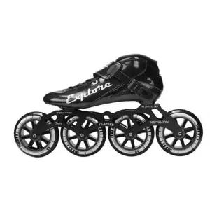 레이싱 인라인스케이트 4륜 카본 롤러 레드 스케이트 경주용
