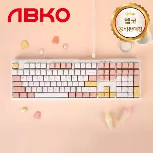 앱코 MK108 멤브레인 저소음 유선 키보드 베이비 핑크