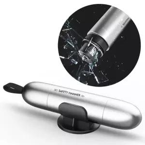 자동차 비상망치+벨트절단기 차량용 탈출 창문파쇄용 용망치 탈출용 용용 안전밸 가위 유리창 구조용