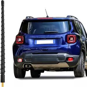 13인치 블랙 스파이럴 안테나 유니버설 토퍼 방수 PVC 고무 매우 유연한 리트로핏 지프 크라이슬러 닷지