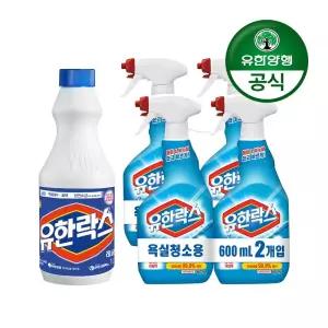 갤러리아 [유한락스]욕실청소용(600+600ml) 2개+레귤러 1L