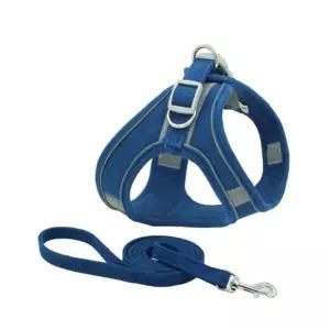 (애구애구) 강아지 스웨이드 하네스 리드줄 Set몸통 애견통 가슴 외출 용품 반려견산책 몸통