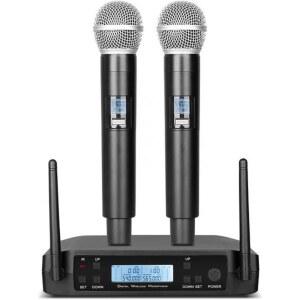 De sheng T2 핸드헬드 노래 회의 노래방 교회 파티 UHF 시스템 DJ