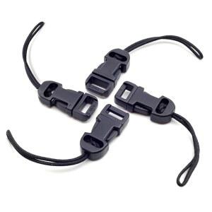 Padwa Lifestyle 블랙 퀵 릴리즈 카메라 스트랩 QD 루프 커넥터 어댑터 4개 - 모든 컴팩트 디지털 카메라, 쌍안경, 드론 리모컨 및 USB 스틱과 호환되는 클립