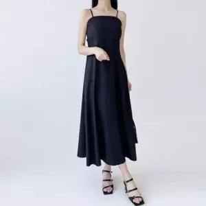 원피스 해변 블랙 롱원피스 나시 휴가 크로스 (WFKEO6R)
